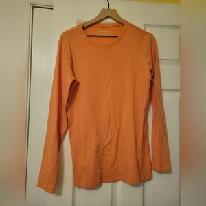 XL Tall Eddie Bauer Long sleeve pink/peach top! EUC! 100% cotton